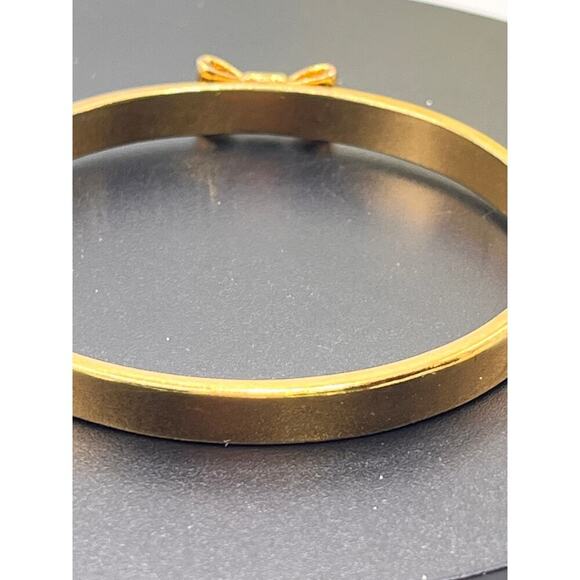 Kate Spade New York Gold Tone  "Take A Bow" Bangle Bracelet - Picture 8 of 12
